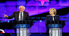 Clinton, Sanders Clash on Guns, Economy, Foreign Policy

