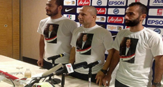 Syrian Team Voice Support for Assad through T-Shirts

