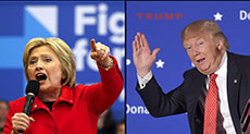 1st Nominating Contest in White House Race: Trump Falters, Clinton Pushed in Iowa