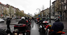 Belgian Bikers’ Rally Pays Tribute to Brussels Attacks Victims
