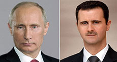 Al-Assad Congratulates Putin on Victory Day: Syrians Not Satisfied until Defeating Enemy