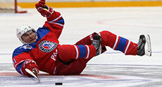 Vladimir Putin Slips Up During All-Star Ice Hockey Game
