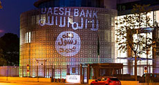 Saudi Embassy Branded ‘Daesh Bank’ in Berlin Projection Stunt
