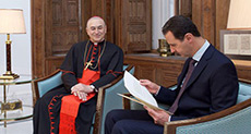 Al-Assad Receives Letter from Pope Francis