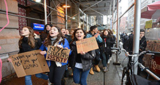 NYC Students Walk Out of Class for Trump Protest