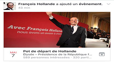 Hackers Create Fake Event on Hollande’s Facebook Account
