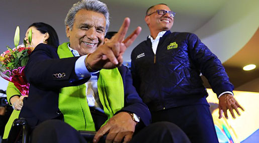 Moreno Wins Ecuador’s Presidential Election With 51% of Votes