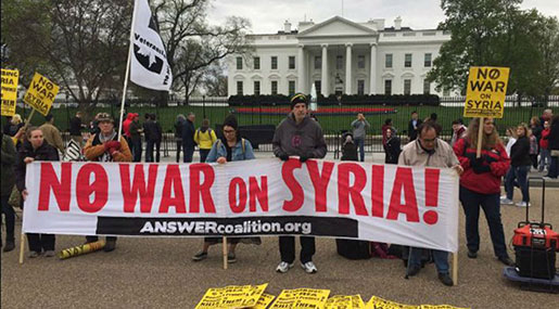 Emergency Protests across US Demand ’Hands off Syria’