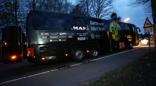 Blasts in Germany Hit Borussia Dortmund Soccer Team’s Bus, Player Hurt