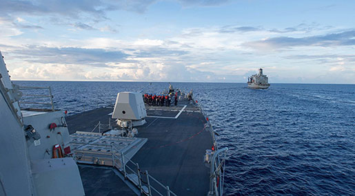 US Warship Challenges China's Territorial Water Claims