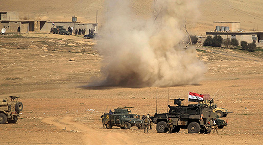 Iraq Presses Mosul Offensive, Calls On Civilians to Flee