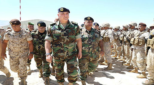 Lebanese Army Cmdr. Visits Arsal, Qaa: Army ’on the Offensive’ against Terror