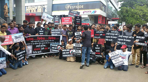 Indian Muslims Protest against Saudi Terror Funding