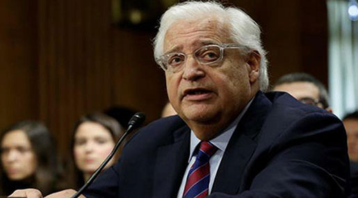 US Amb. Not Taking ‘Israeli’ Occupation of Palestine for Fact