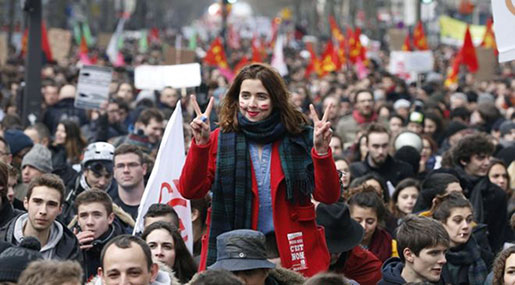 France: Unions and Youth Protest against Labor Reforms