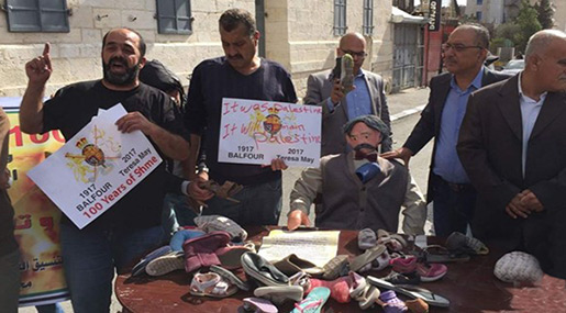 Palestinians Protest Balfour Declaration on Centenary