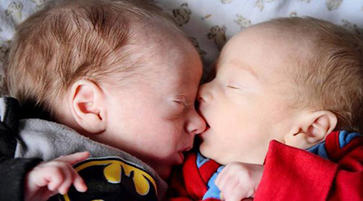 Identical Twins Cheat Death by Miracle Embrace