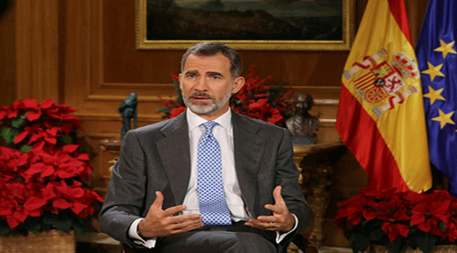 Spain’s King Urges Unity, Avoiding Confrontation