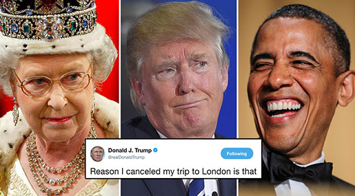 Upset Trump about London New Embassy’s Location, Price Tag Cancels Opening Trip!