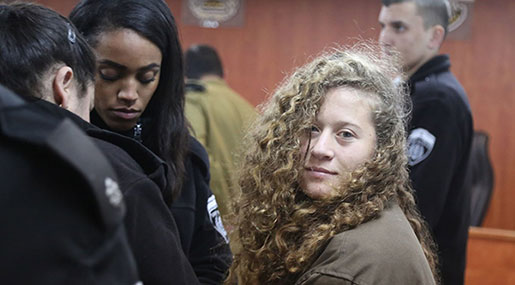 Amnesty: ‘Israel’ Must Release Teenage Palestinian Activist Ahed Tamimi