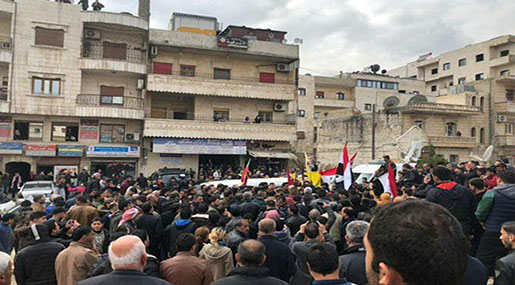 Residents Welcome Pro-Gov’t Forces amid Turkish Op in Syria’s Afrin