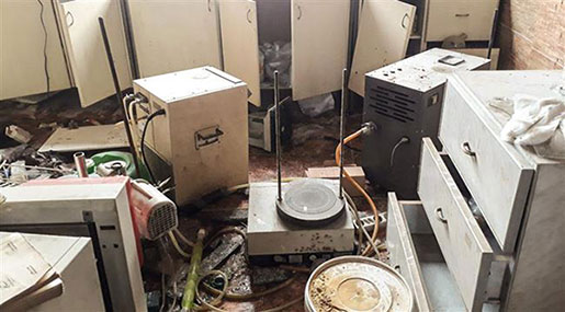 Syrian Army Finds Plant Used By Terrorists to Manufacture Toxic Chemicals in an E. Ghouta Town