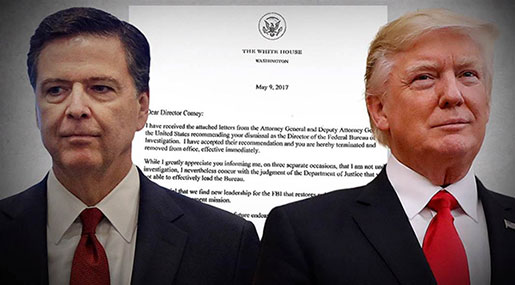 Trump ’Did Not Fire’ James Comey Due to ’Phony Russia Investigation’