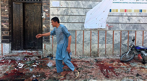 Afghanistan: Kabul Voter Center Suicide Attack Martyrs At Least 57