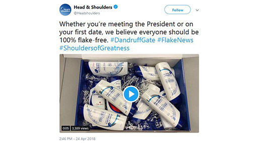Macron Dandruff Incident: Head & Shoulders Shampoo Delivered to French Embassy!