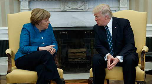 Merkel in Washington for Talks with Trump