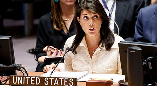 Haley at the UN: No Country In This Chamber Would Act With More Restraint Than ’Israel’ Has!
