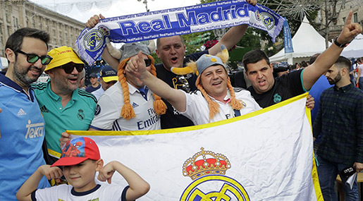 Champs League Final: Madrid, Liverpool Fans Gather in Kiev