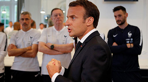 Macron Says Calls with Trump ’Like Making Sausage’