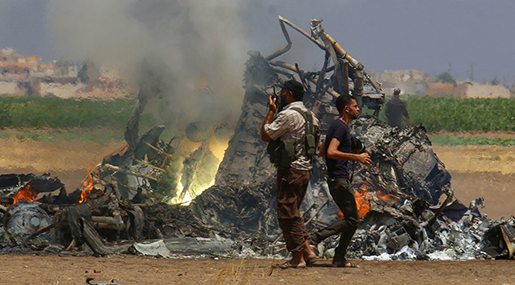 Russia Copter Shot down over Syria's Idlib, Five on Board Dead