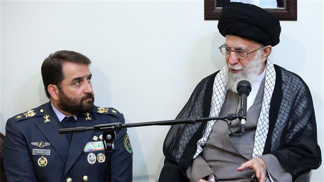Imam Sayyed Ali Khamenei addressing  Brigadier General Farzad Esmaili