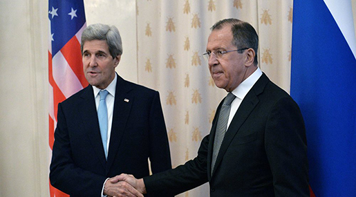 US Secretary of State John Kerry and his Russian counterpart Sergei Lavrov 