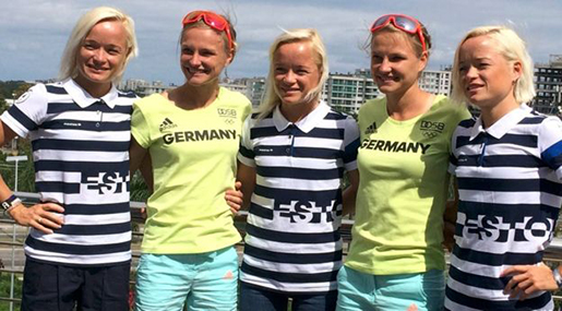 Estonia triplets with German twins