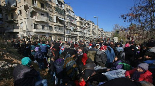 Syrian fleeing E Aleppo