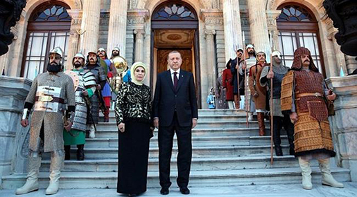 Turkish President Recep Tayyip Erdogan and his wife