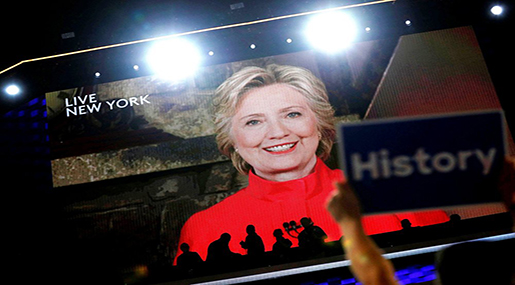 US 2016 Presidential Elections: Flag Burning Riles Crowds Outside DNC as Clinton Accepts Nomination
