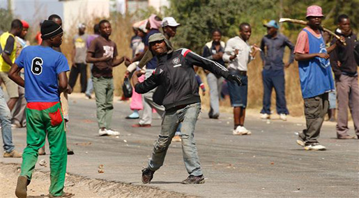 Protesters in Zimbabwe 