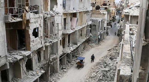 Syrian war destruction 