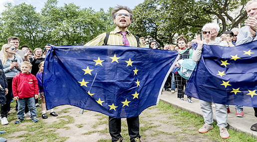 Hundreds of Britons Rally against Brexit