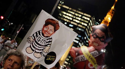 Brazilain demonstrators
