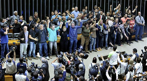 Brazil Congress Stormed as Protesters Call for Military Coup Brazil Congress Stormed as Protesters Call for Military Coup