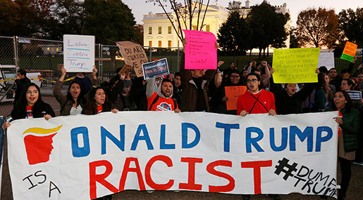 Anti-Trump Protests for Second Night Sweep Nation