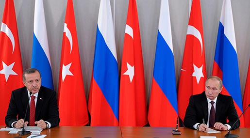 Russian President Vladimir Putin and Turkish President Recep Tayyip Erdogan 
