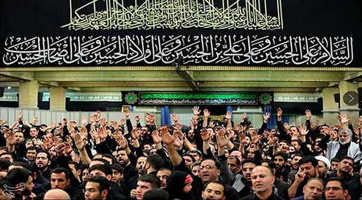 Imam Khamenei Attends Mourning Ceremonies on Tasua Imam Hossein