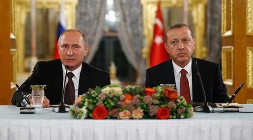 Russian President Vladimir Putin and Turkish President Recep Tayyip Erdogan 
