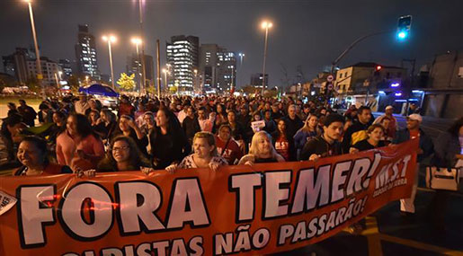 Massive Rally against Newly-installed Brazilian President
Massive Rally against Newly-installed Brazilian President
